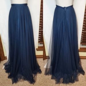 Jenny Yoo Arabella Tulle Skirt Bridesmaid Navy EUC